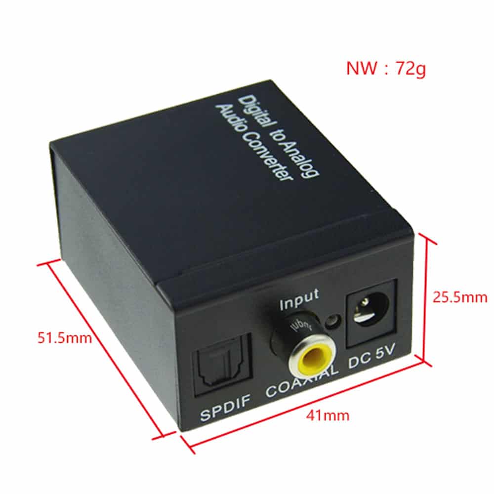 digital optical converter to analog audio